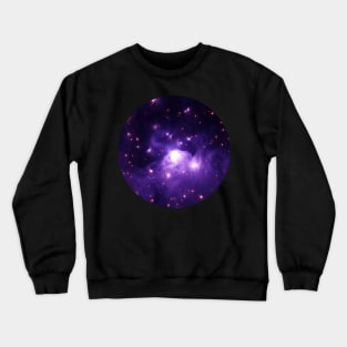 Purple nebula with stars Crewneck Sweatshirt